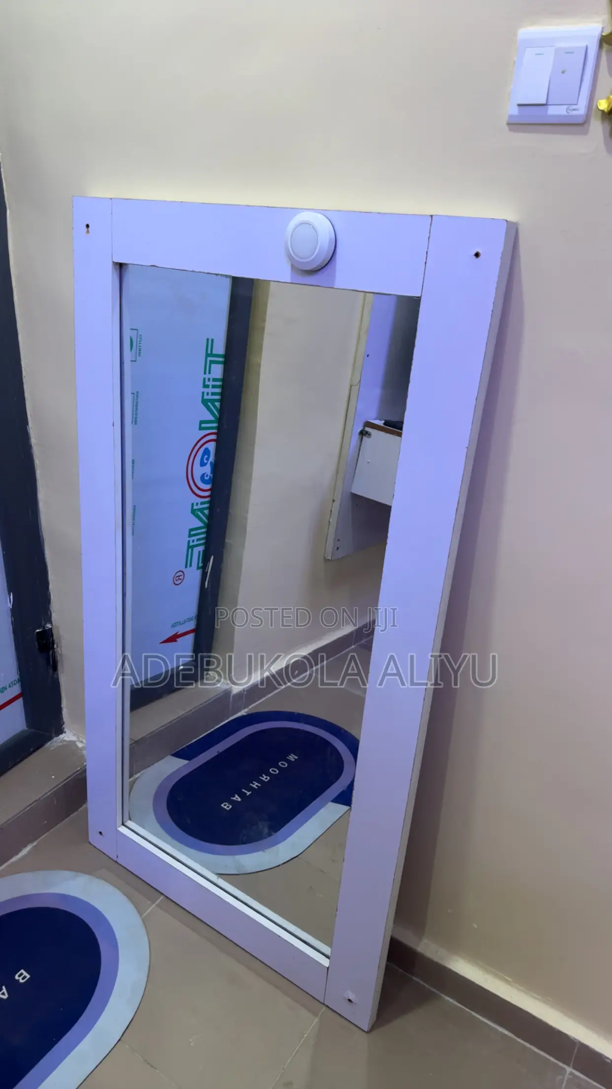 Standing Mirror With White Frame