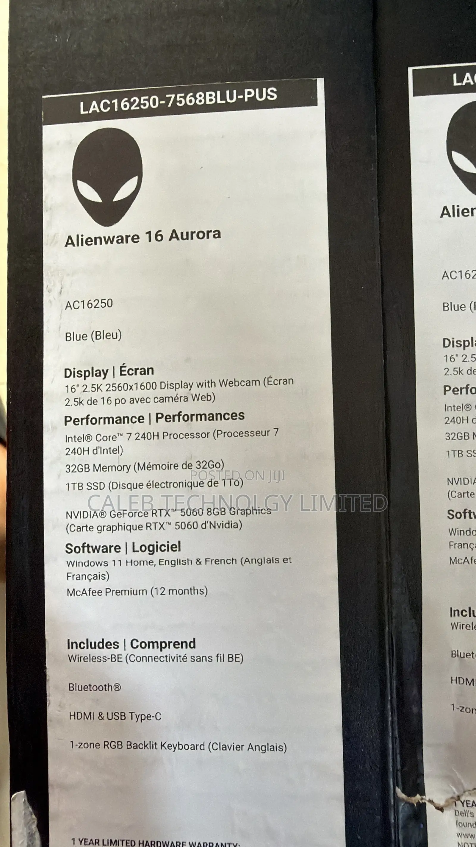 New Laptop Dell 32GB Intel Core 7 SSD 1T