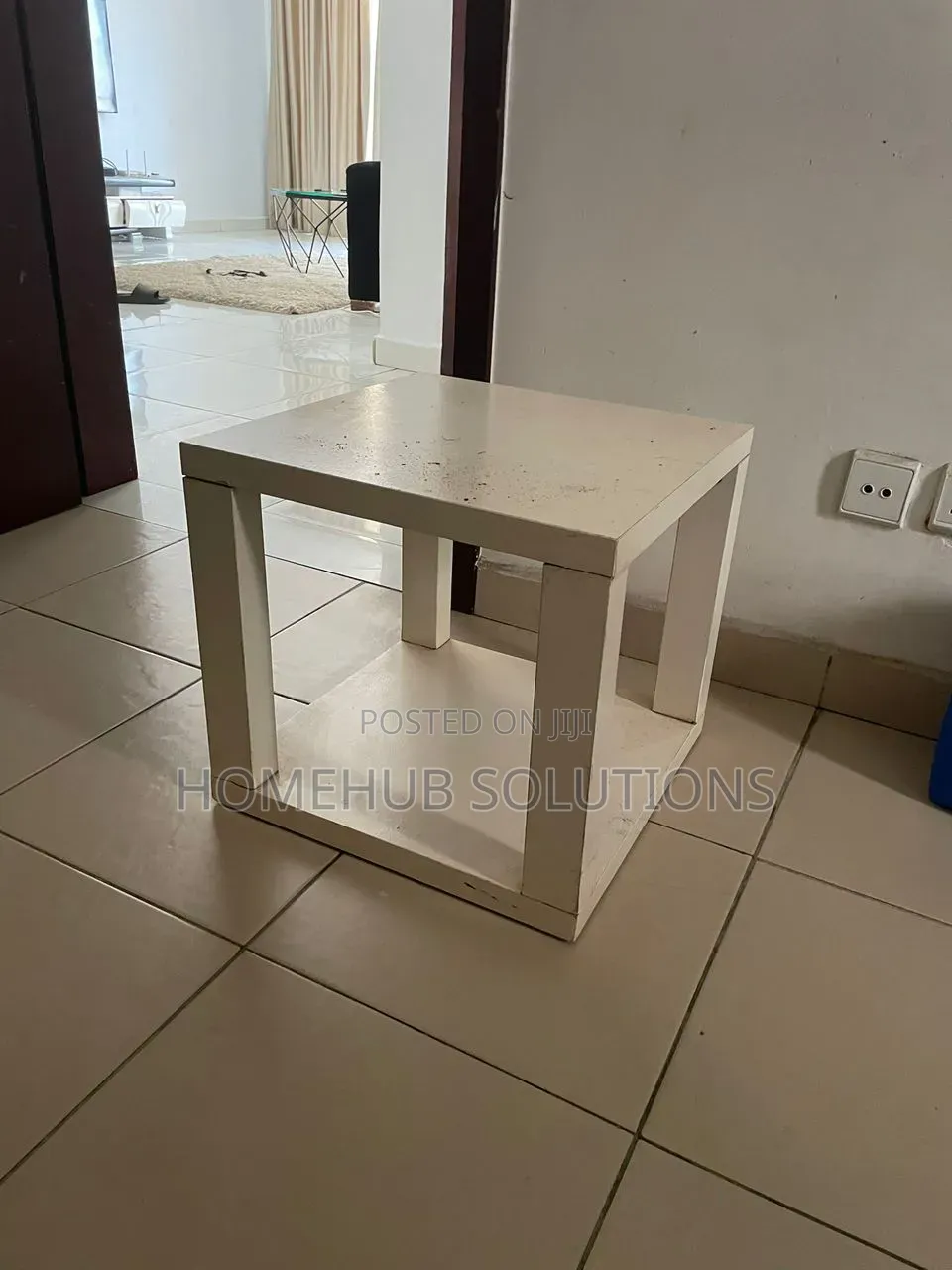 Round Wooden Dining Table With Two Side Stools