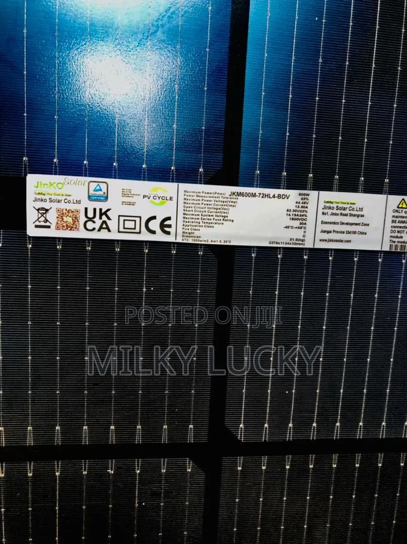 600w Jinko Bificial Panels Available