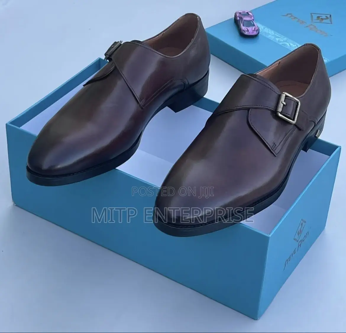 Italian Leather Monkstrap Shoe for Men