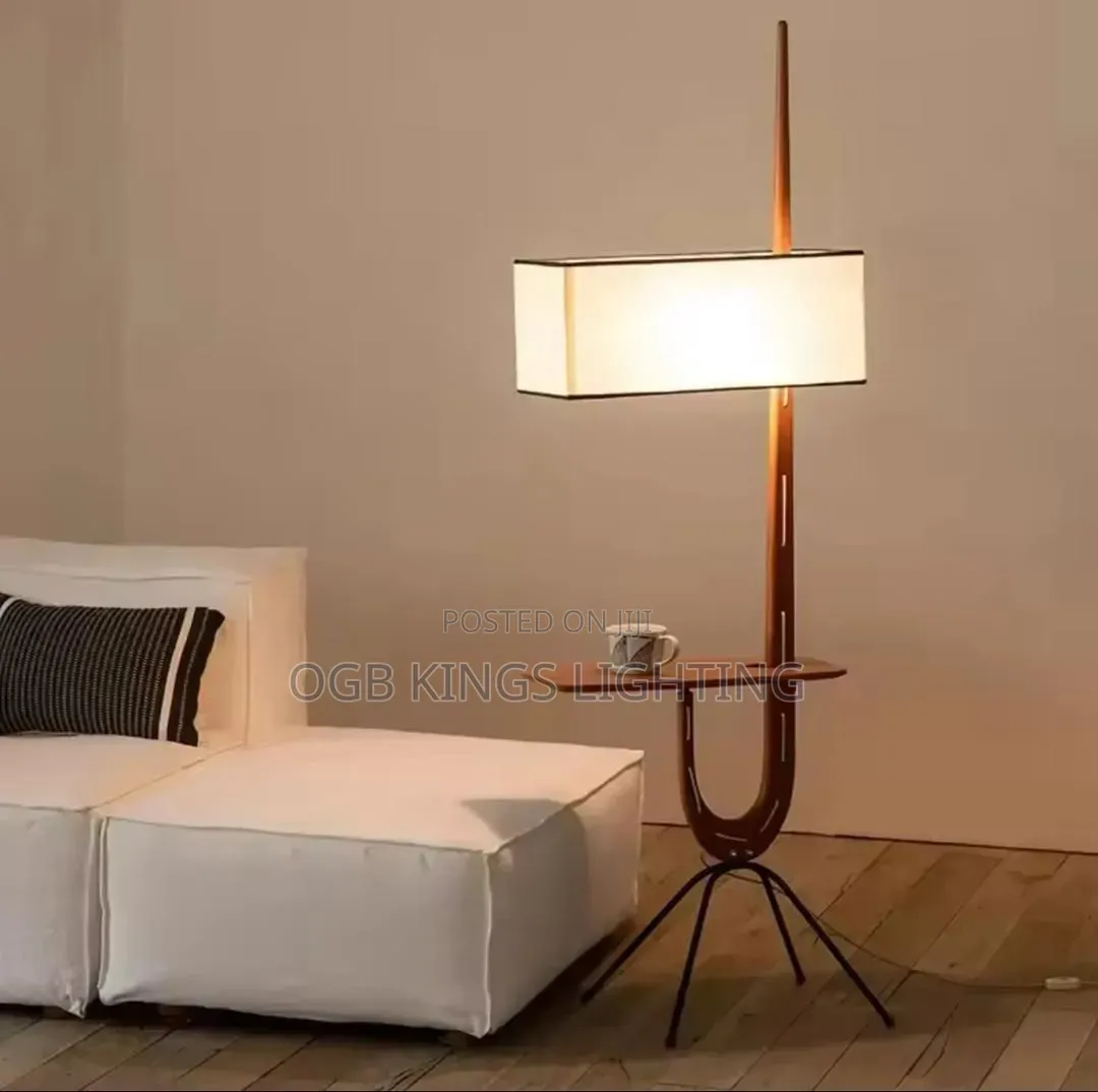 Giraffe Floor Lamp With Coffee Table Solid Wood Lamp Designer Led