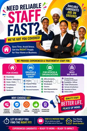 Domestic Staff Recruitment Agency for Household
