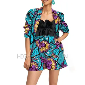 Casual Print Jacket and Short