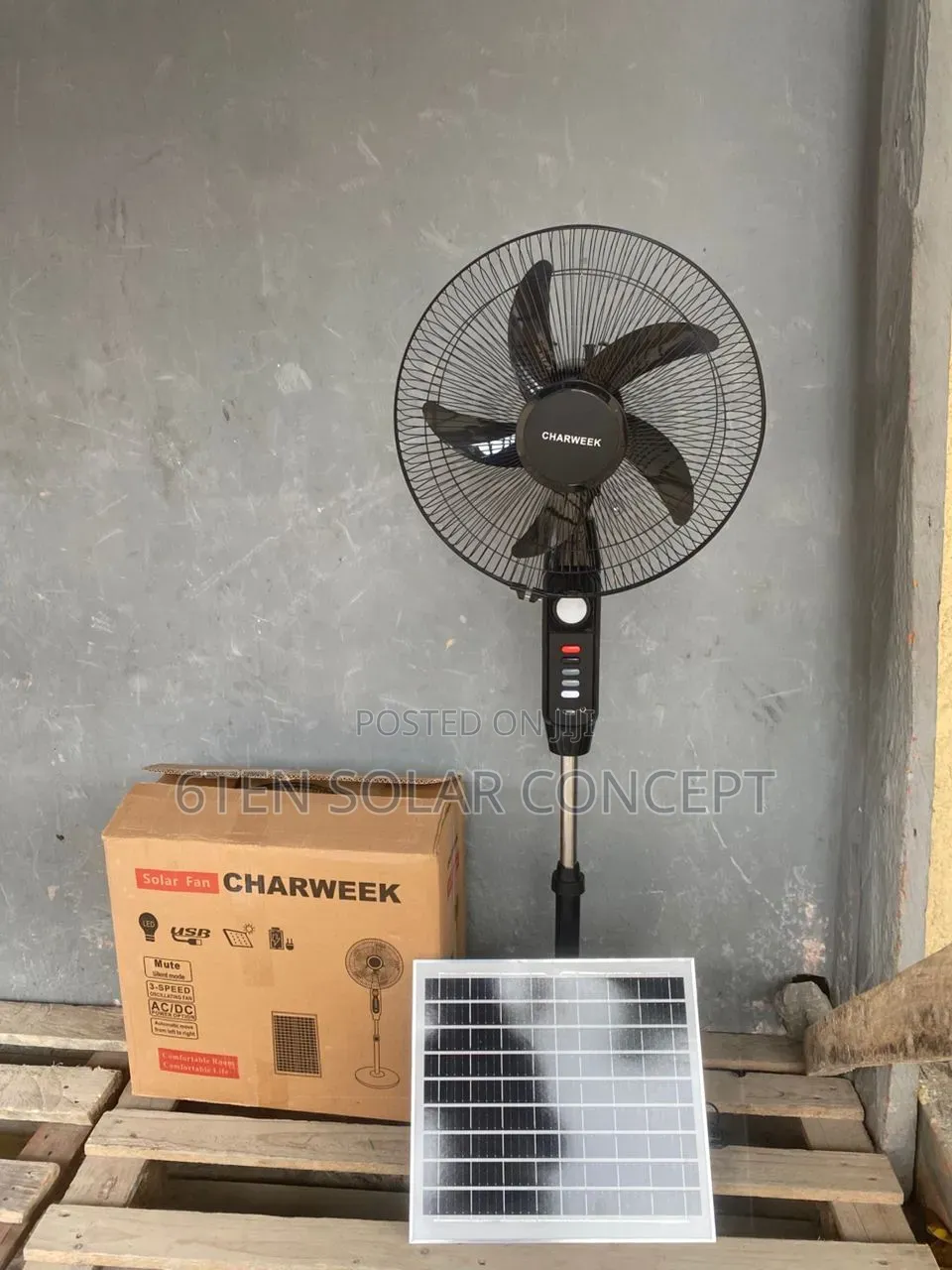 Charweek 16 Inches Solar Fan