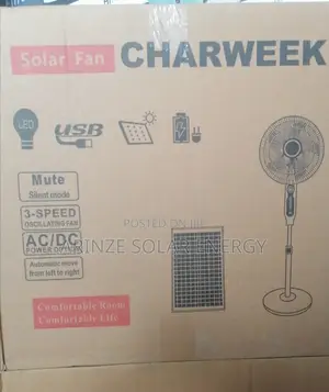 The Charweek Solar Rechargeable Fan