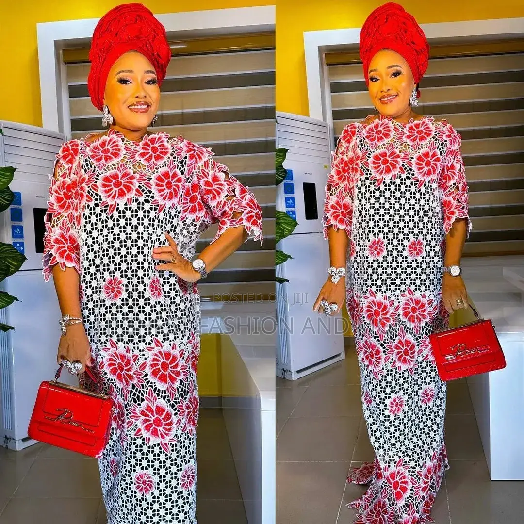 Dashiki Lace Boubou Maxi Dress