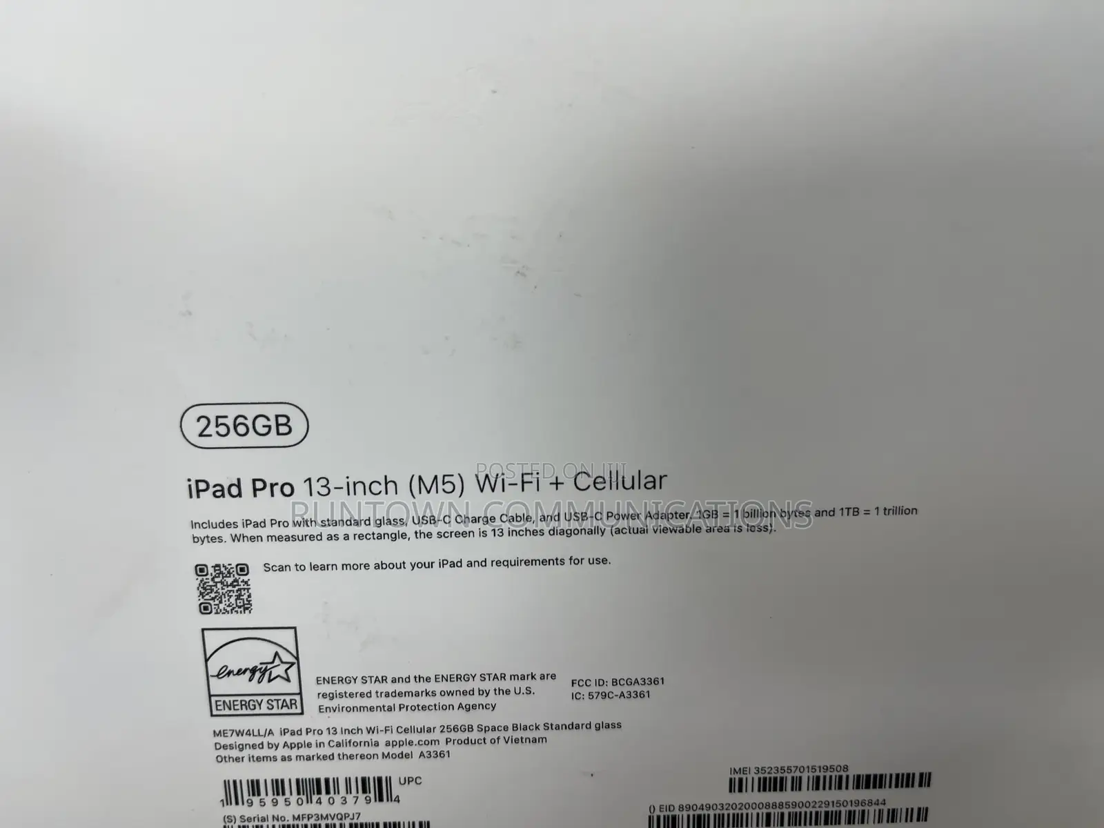New Apple iPad Pro 256 GB Black