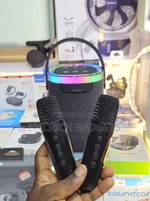 Wireless RGB Karaoke Bluetooth Speaker With Two Mics