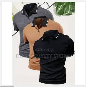 Men's Casual Short Sleeved Three Piece Business Polo Sugi