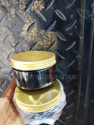 Body Scrub Jar Black