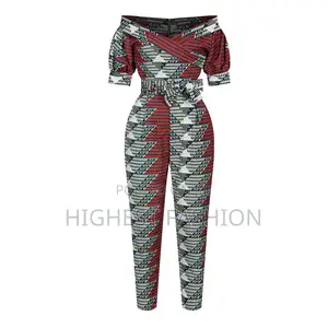 Off Shoulder Ankara Jumpsuit