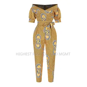 Off Shoulder Ankara Jumpsuit