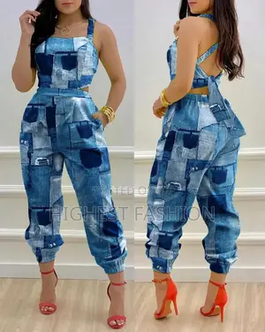 Sleeveless Jogger Pant Jumpsuit