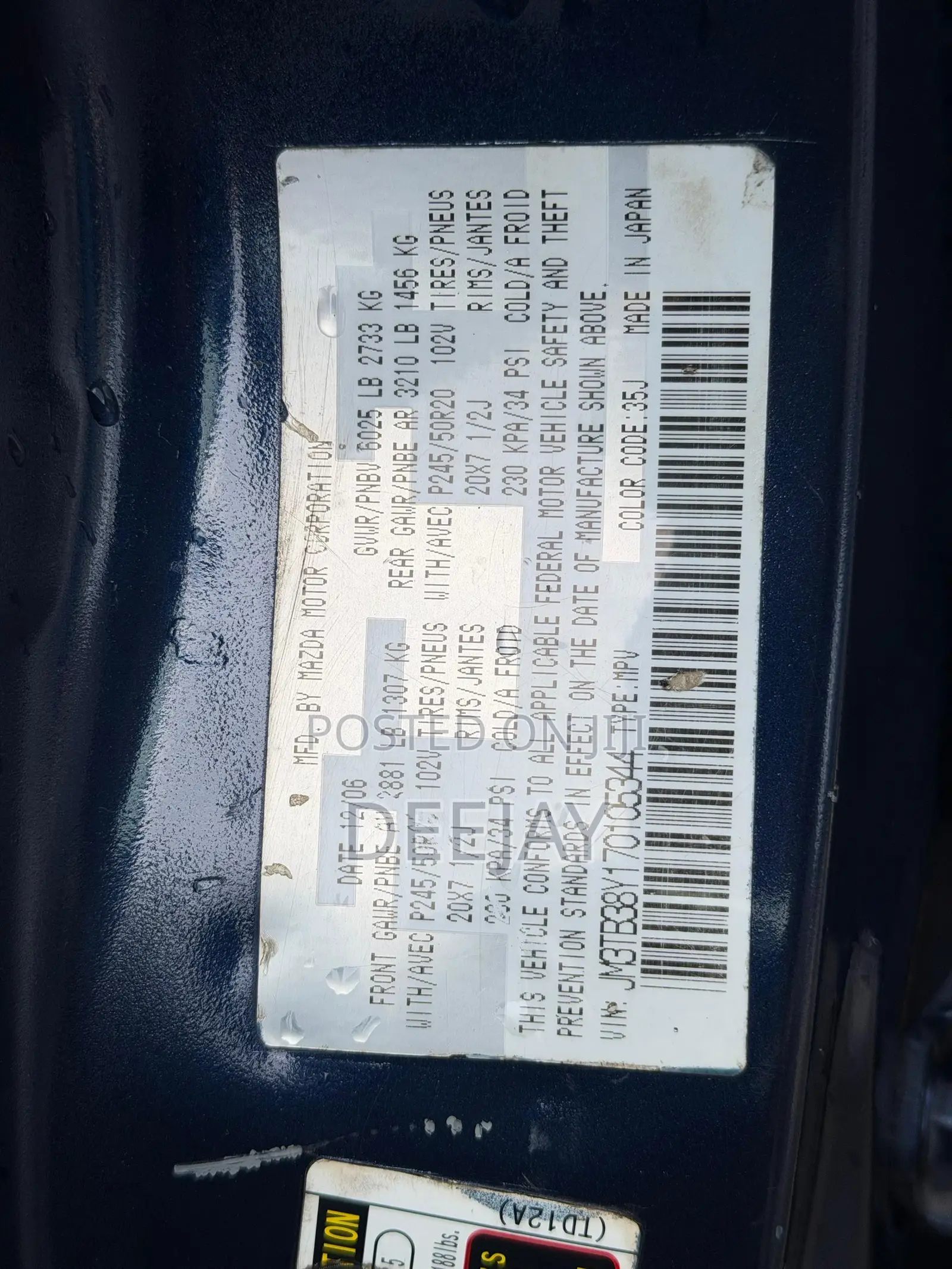 Mazda CX-9 2008 Blue