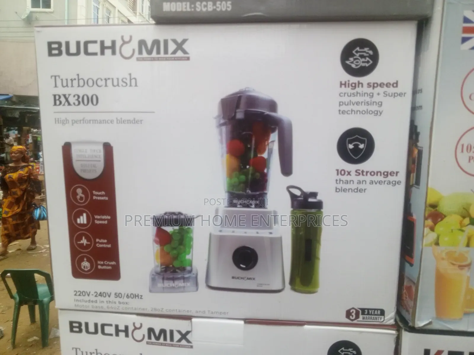 Buchymix Premium 3- In -1 Blender 3 Liters(Bx300)
