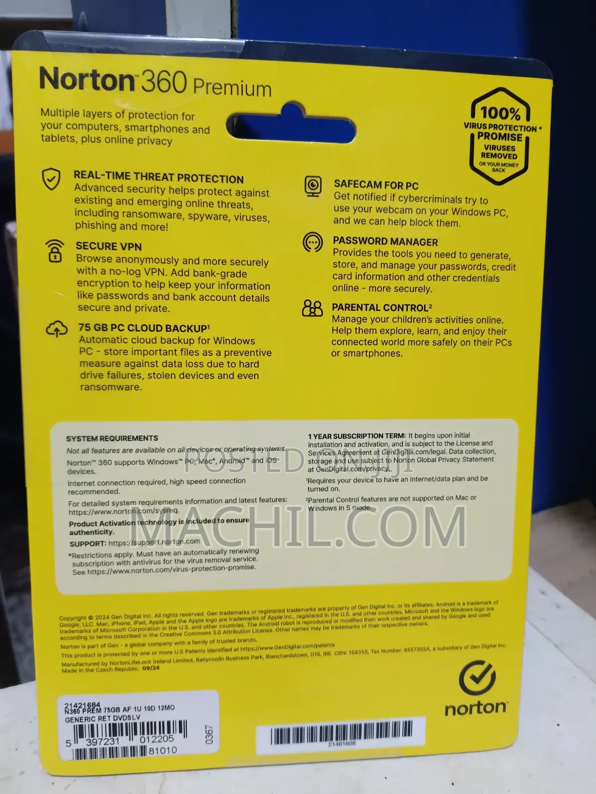 Norton 360 Premium10 User 1 Year Subscription