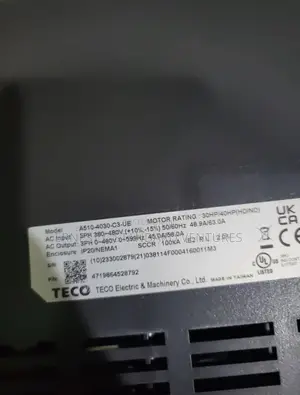 Teco VFD 22kw/30hp 3phase