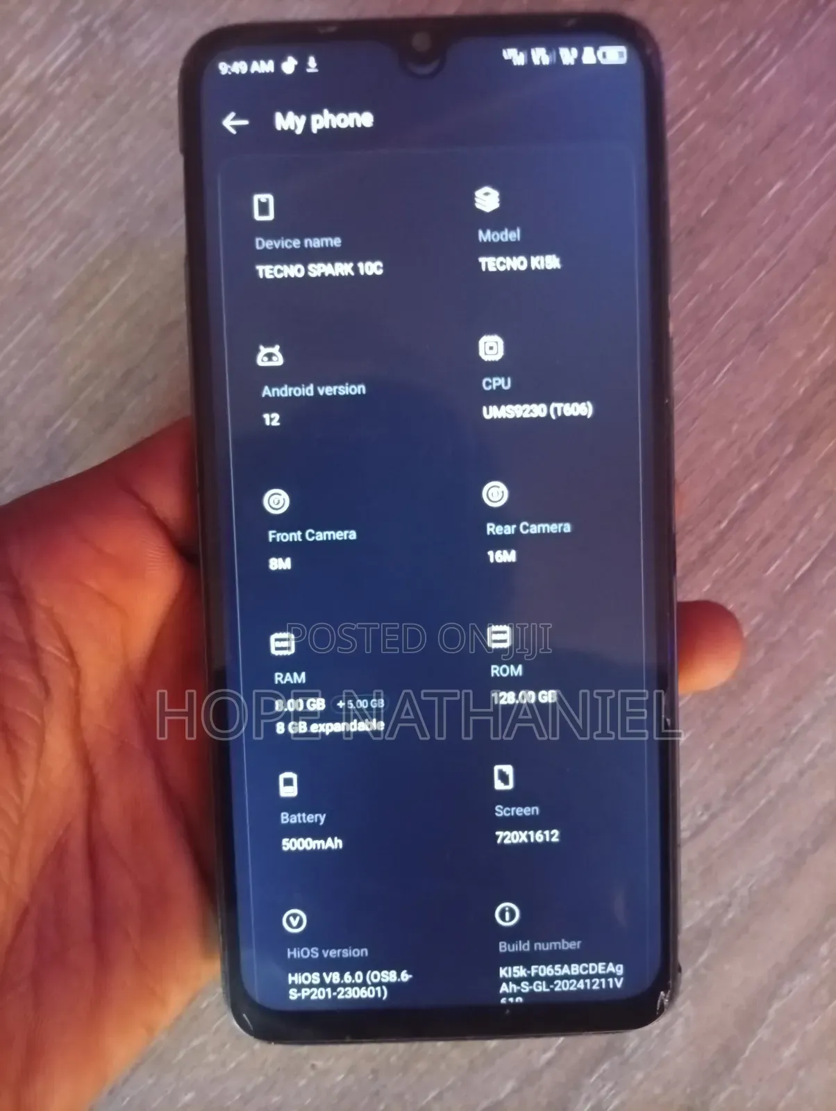 Tecno Spark 10C 128 GB Gray