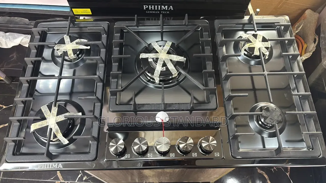 5' Way Burner Black Stainless