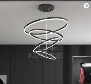 4 Layer Black Modern Chandelier Lights