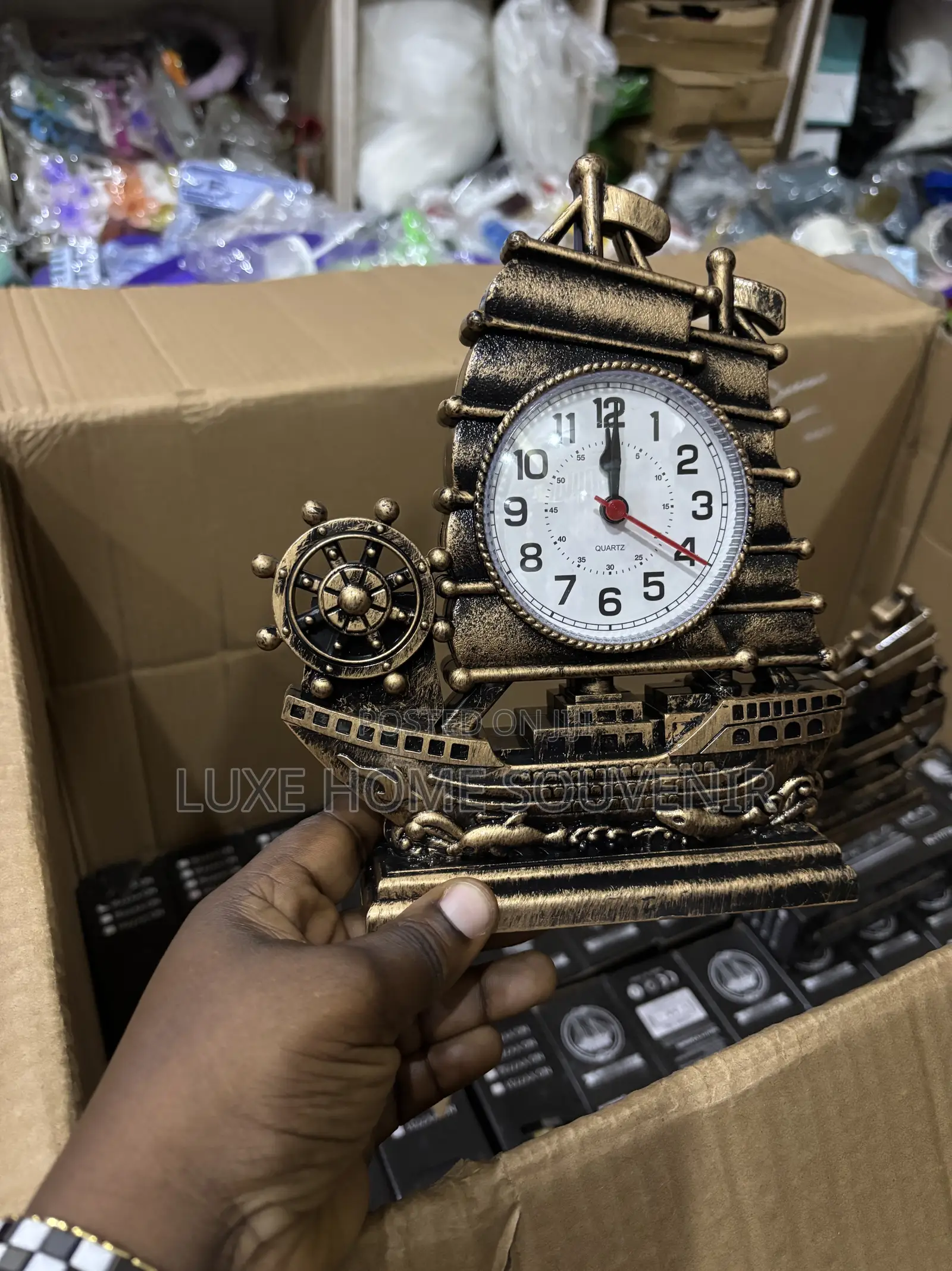 Sail Boat Shape Table Alarm Clock
