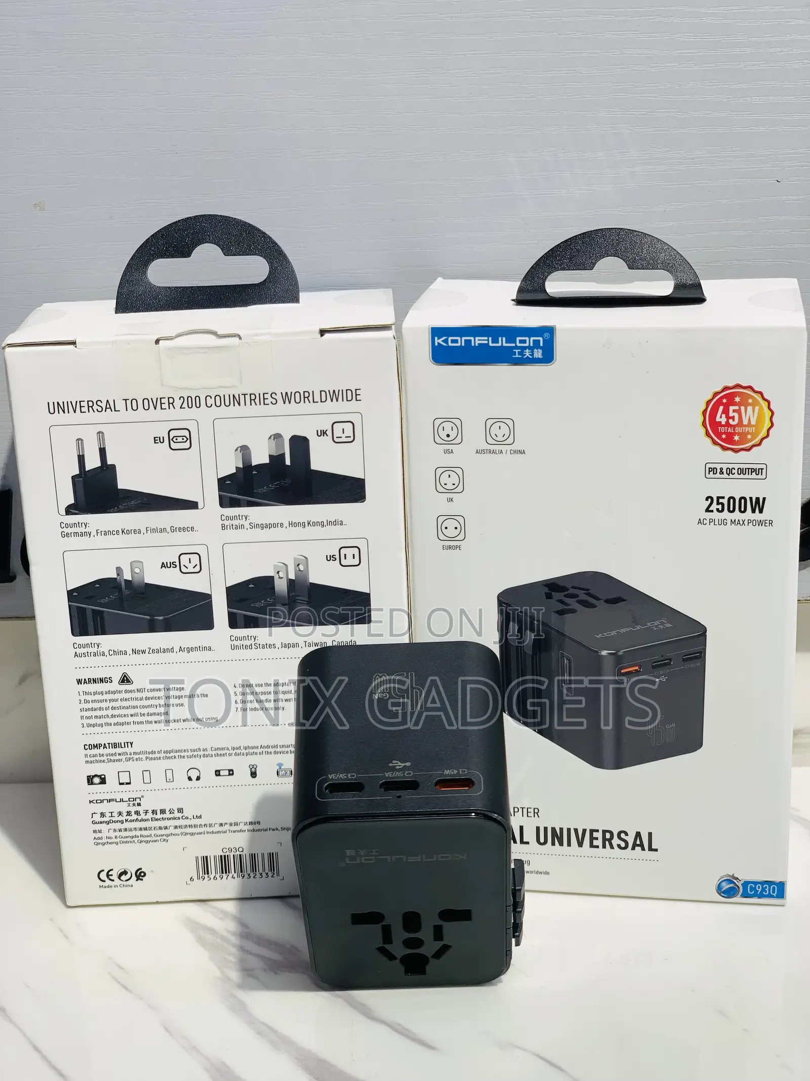 C93q 45w Global Universal Travel Adapter