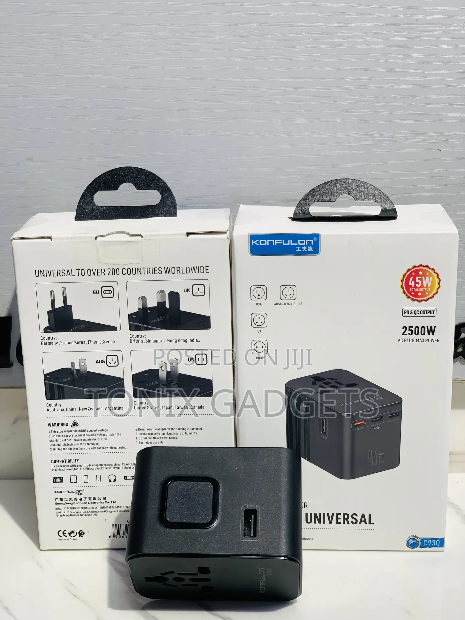 C93q 45w Global Universal Travel Adapter