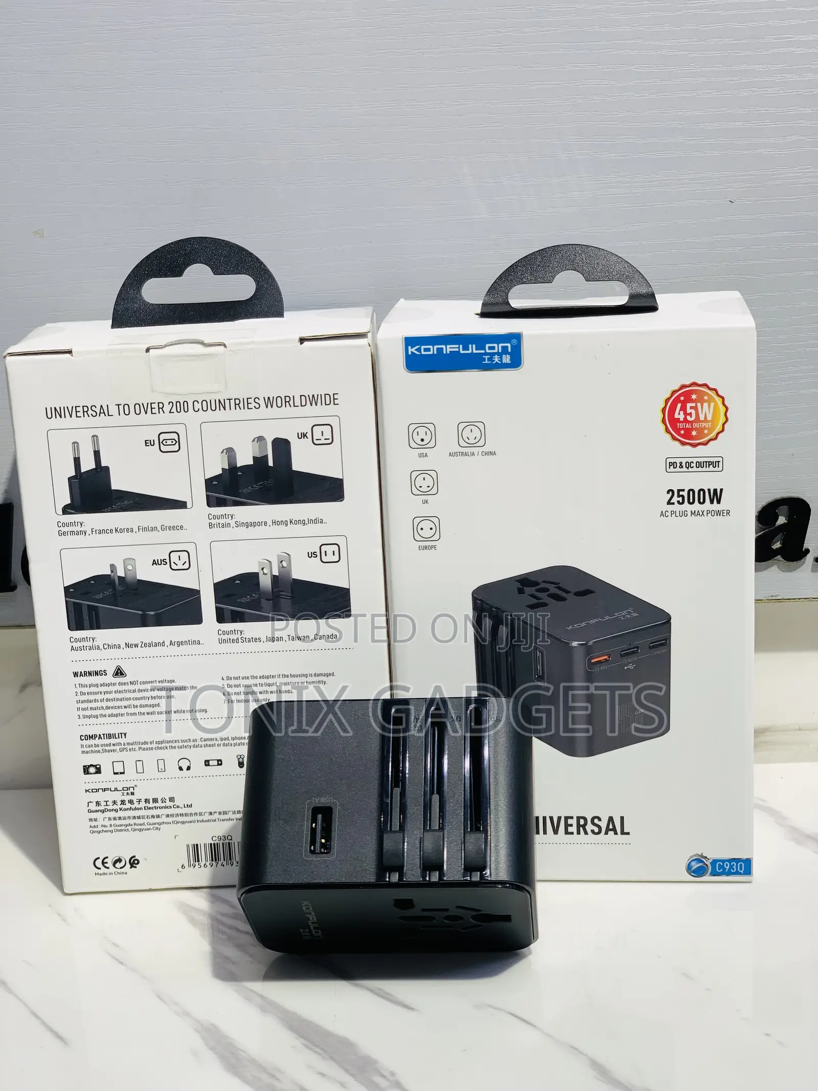C93q 45w Global Universal Travel Adapter