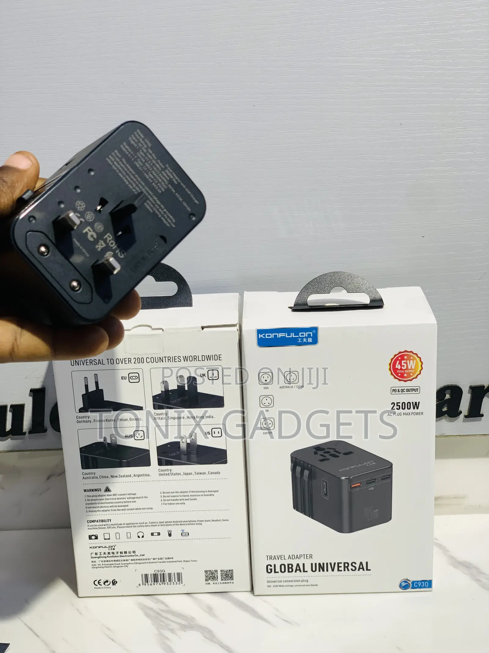 C93q 45w Global Universal Travel Adapter