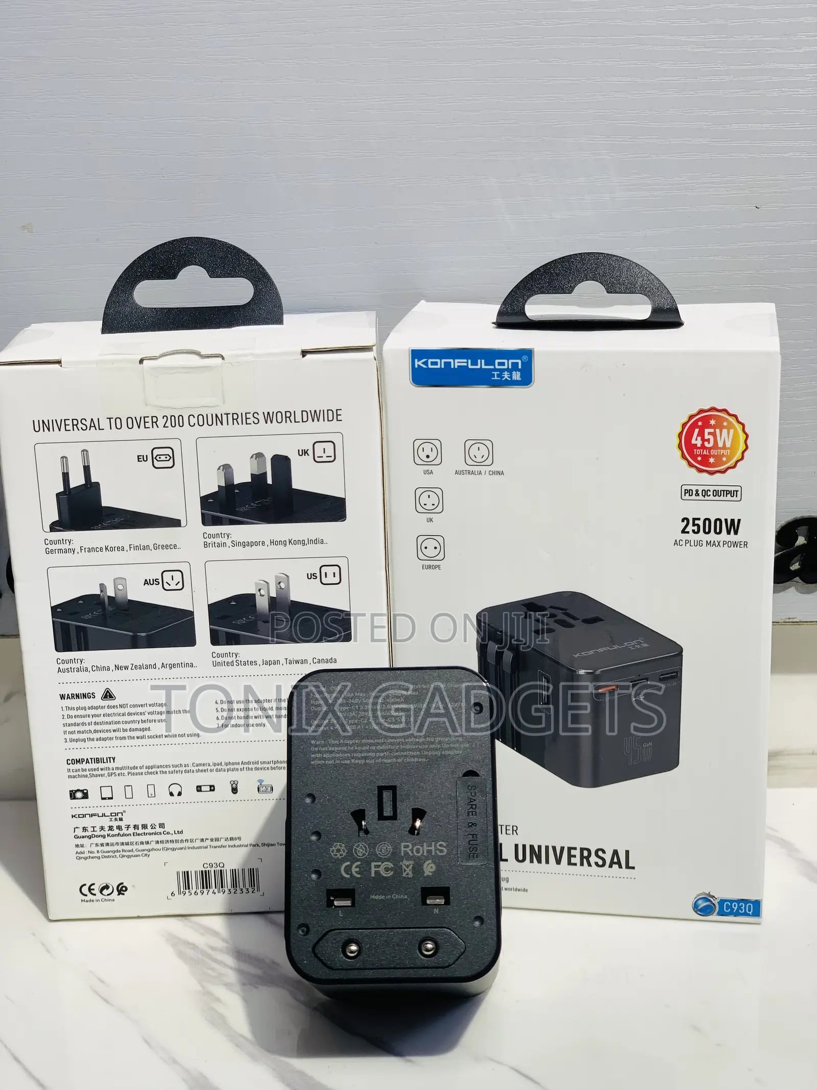 C93q 45w Global Universal Travel Adapter