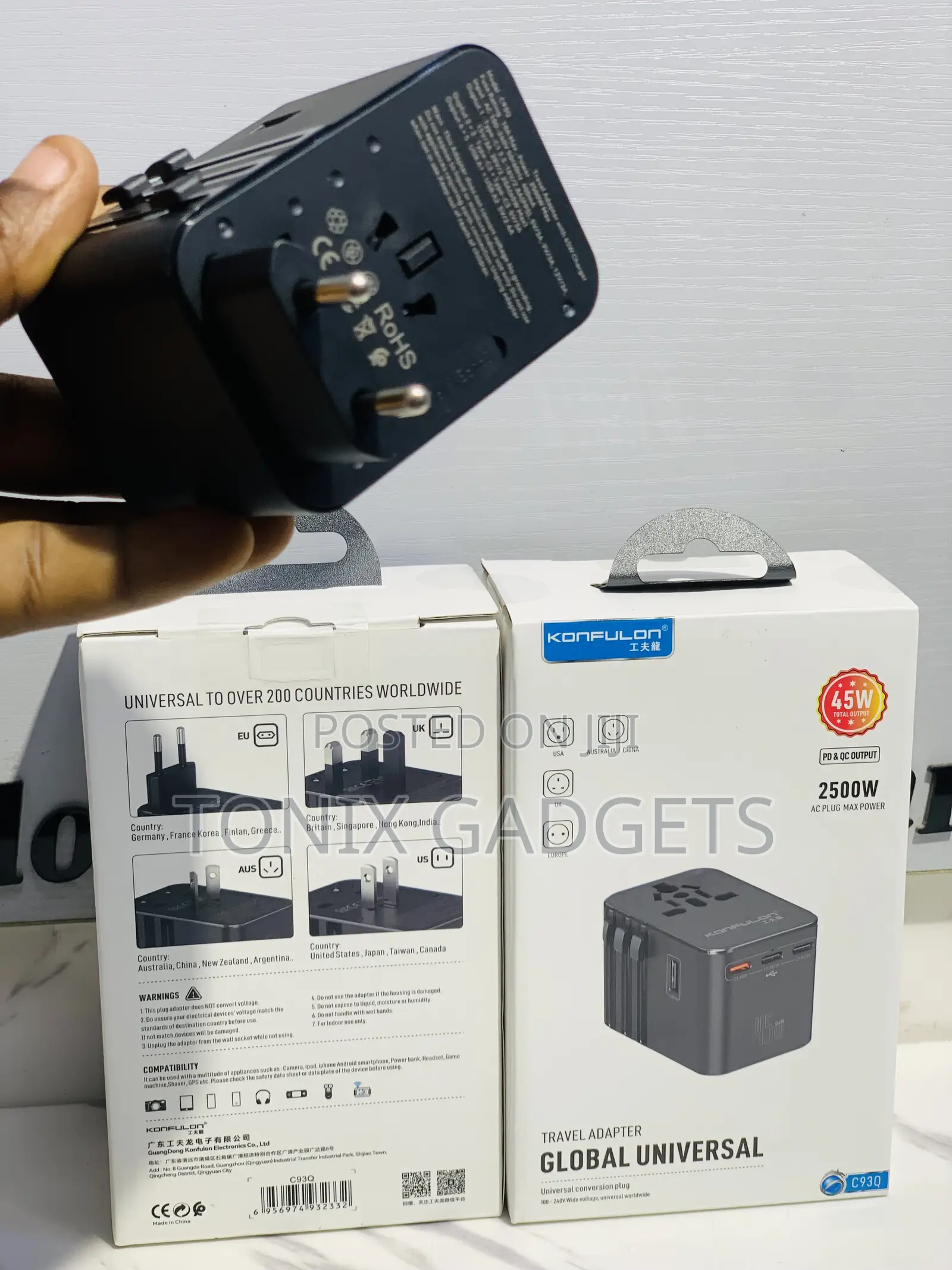 C93q 45w Global Universal Travel Adapter