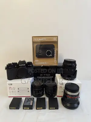 Fuijifilm X-T50 Camera Lenses Batteries Charger