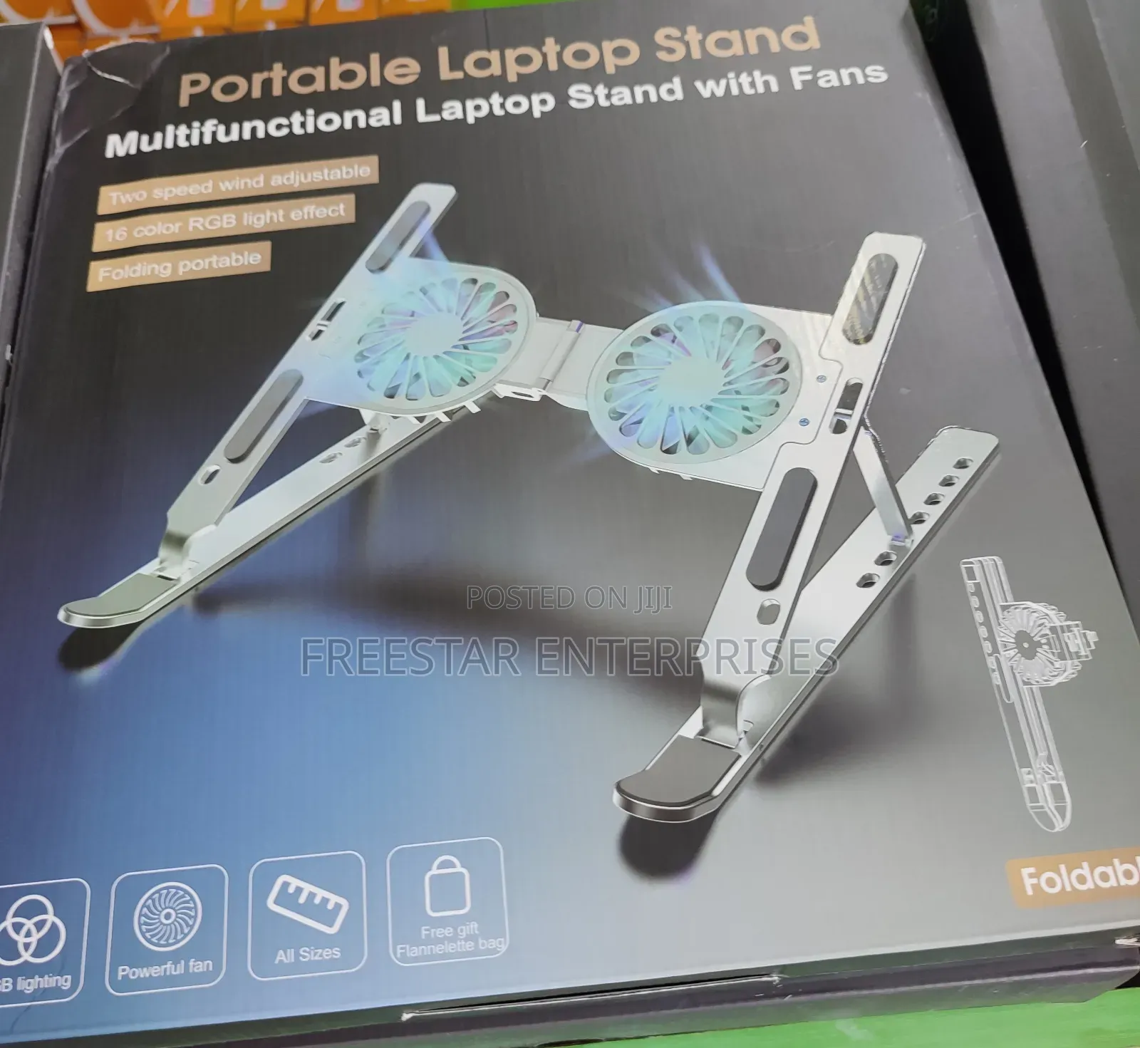 Laptop Stand With Double Cooing Fans.