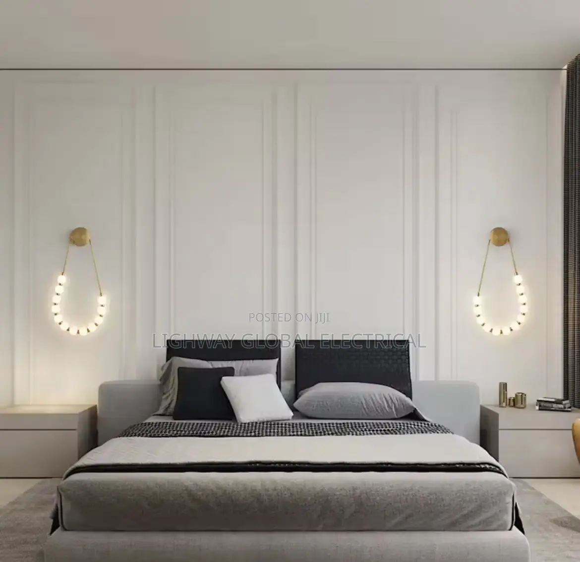 Creative Designer Pearl Necklace Luxury Wall Light 