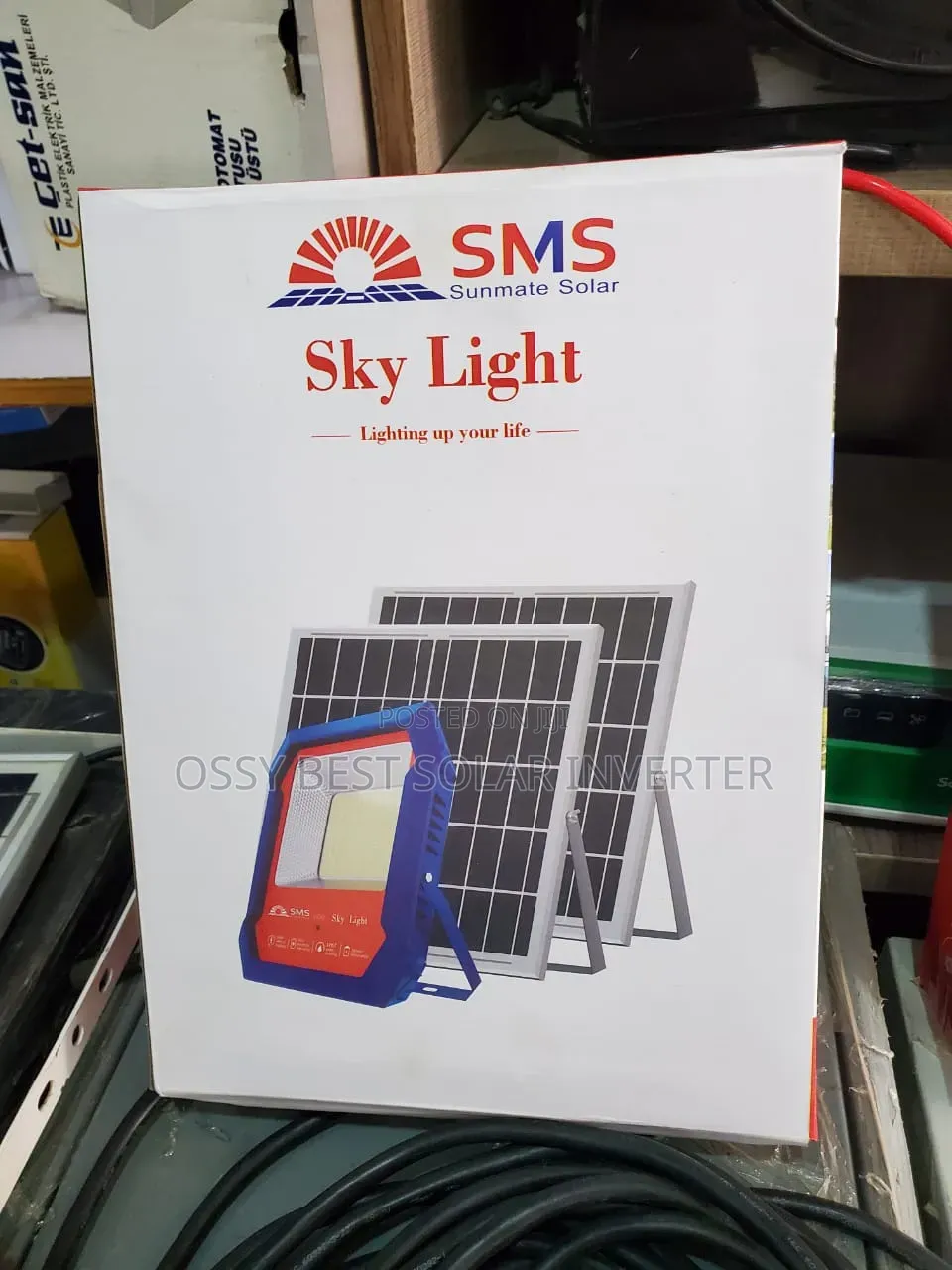 SMS Top Light Solar Flood Light With Solar Panel – 300w