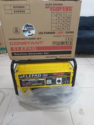 Compact Elepaq Constant Sv6800 Manual Generator