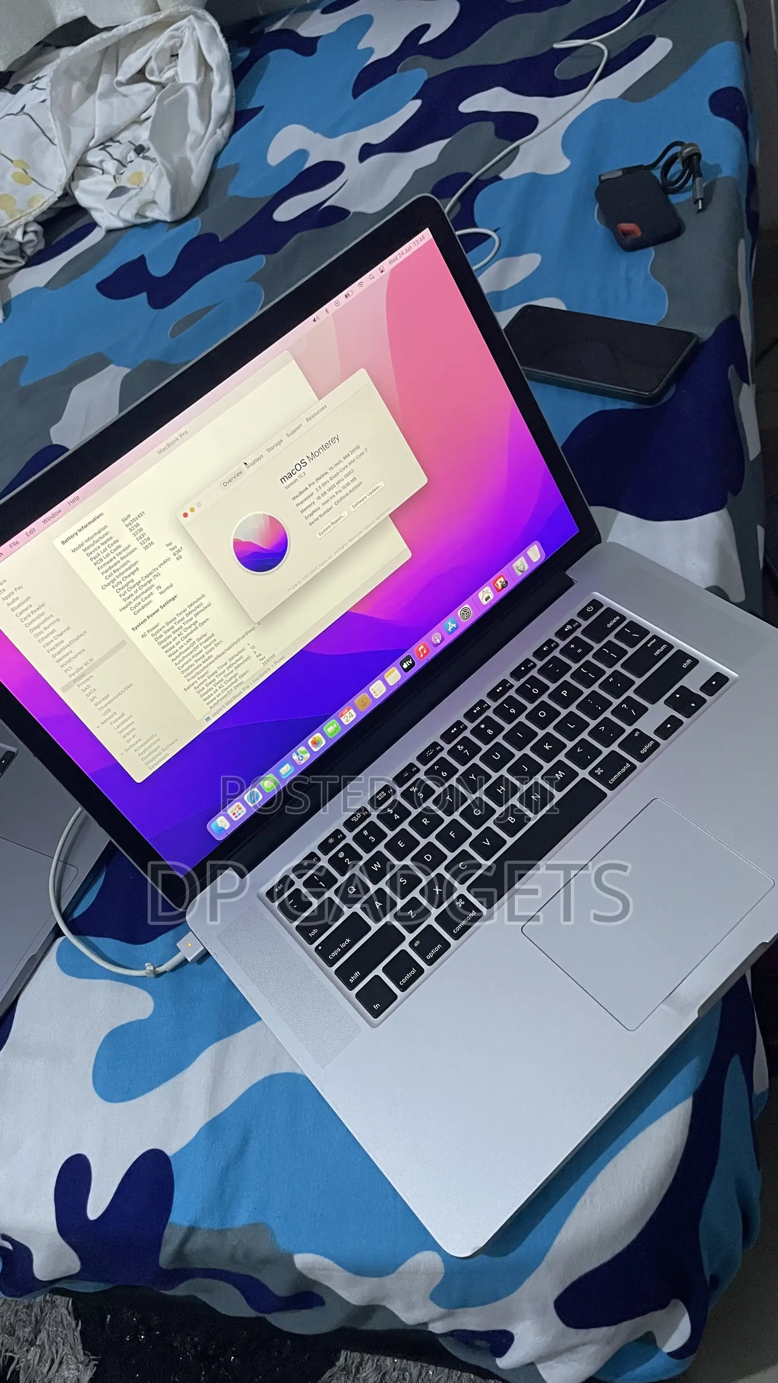Laptop Apple MacBook Pro 2015 16GB Intel Core i7 SSD 512GB