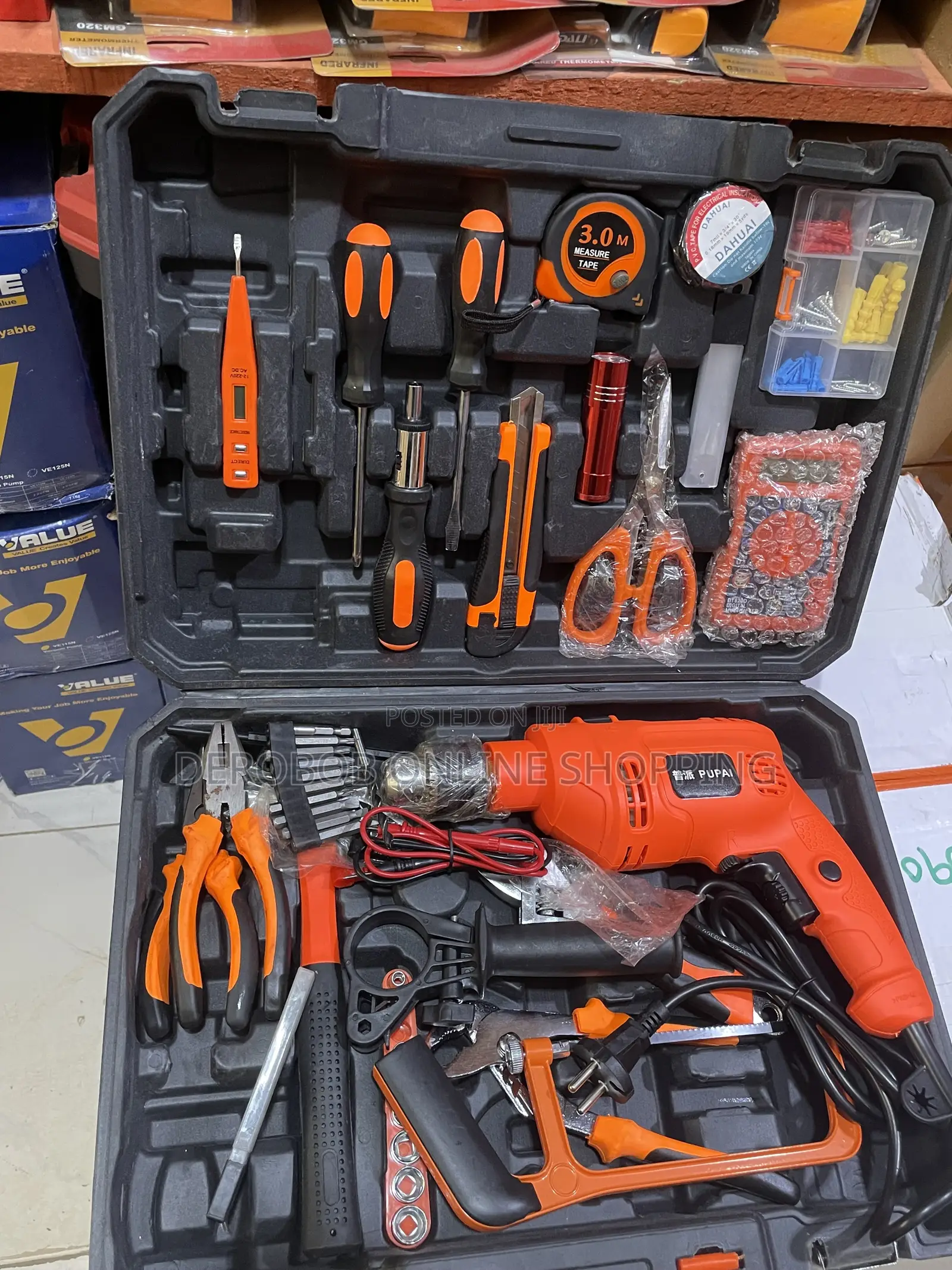 Electric Tools Box With Drill Machine