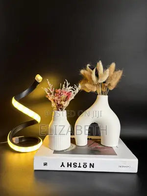 U Vase Combo With Artificial Flower and Faux Decor Book.