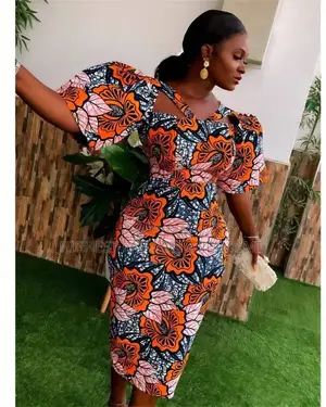 Knee-Length Print Dress