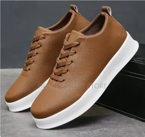 Men’S Brown Leather Casual/Formal Sneakers