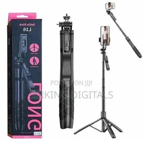 L16 Selfie Stick Tripod Stand With Rotating Head Remote Control