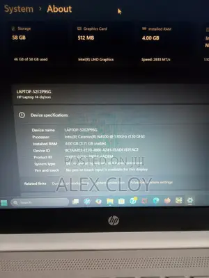 Laptop HP 14-dq2031tg 4GB Intel Celeron SSD 60GB
