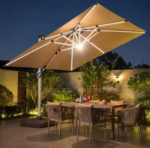 Outdoor Umbrella Outdoor Parasol Garden Outdoor Parasol Solar Light