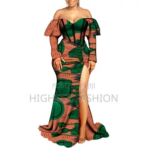 Ankara Long Split Dress