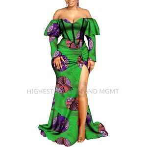 Ankara Long Split Dress