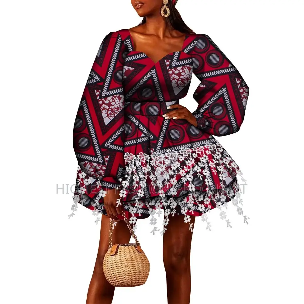 Ankara Long Sleeve Dress