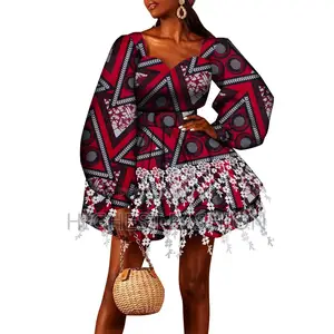 Ankara Long Sleeve Dress