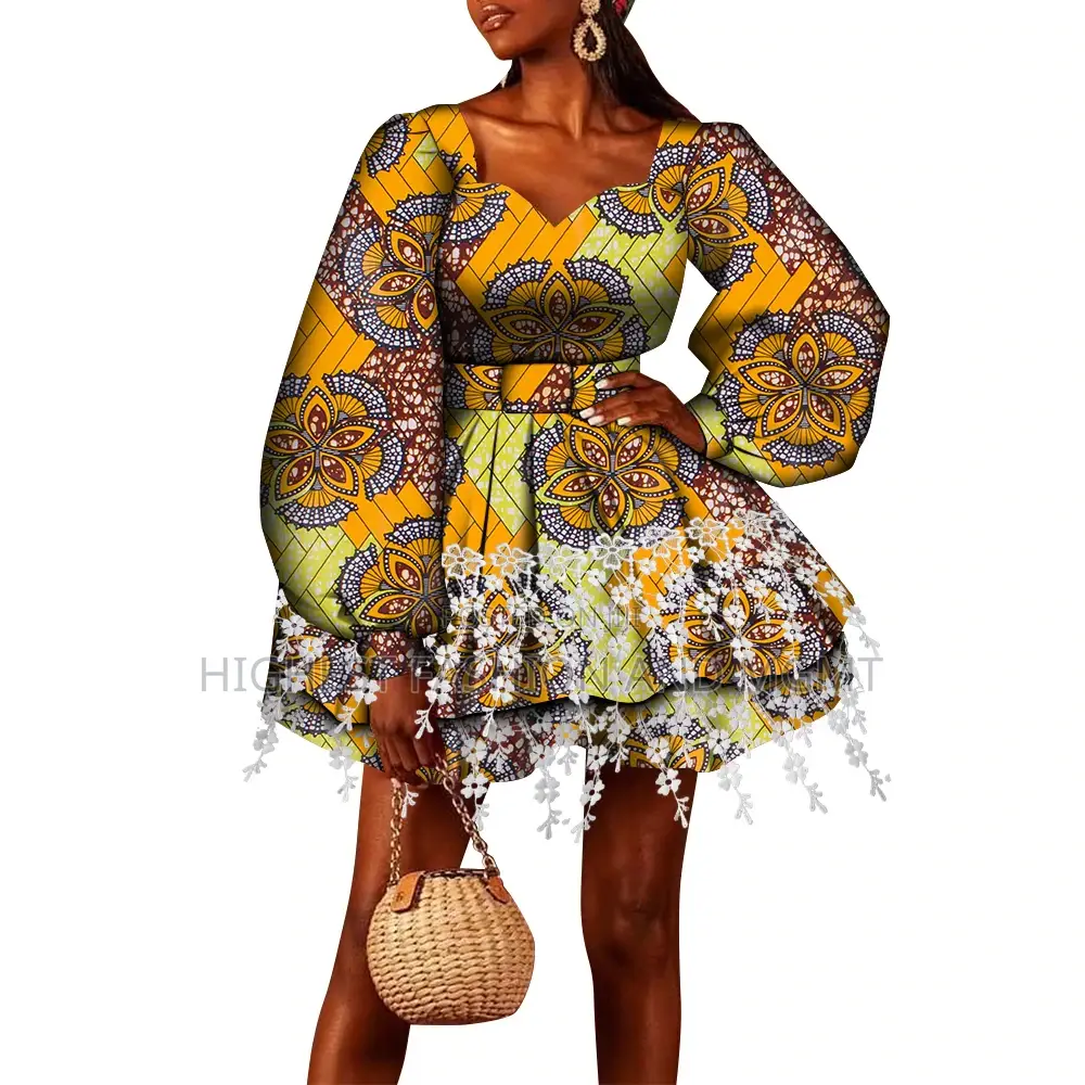 Ankara Long Sleeve Dress